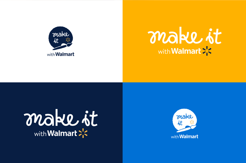 Four different Make it with Walmart logos