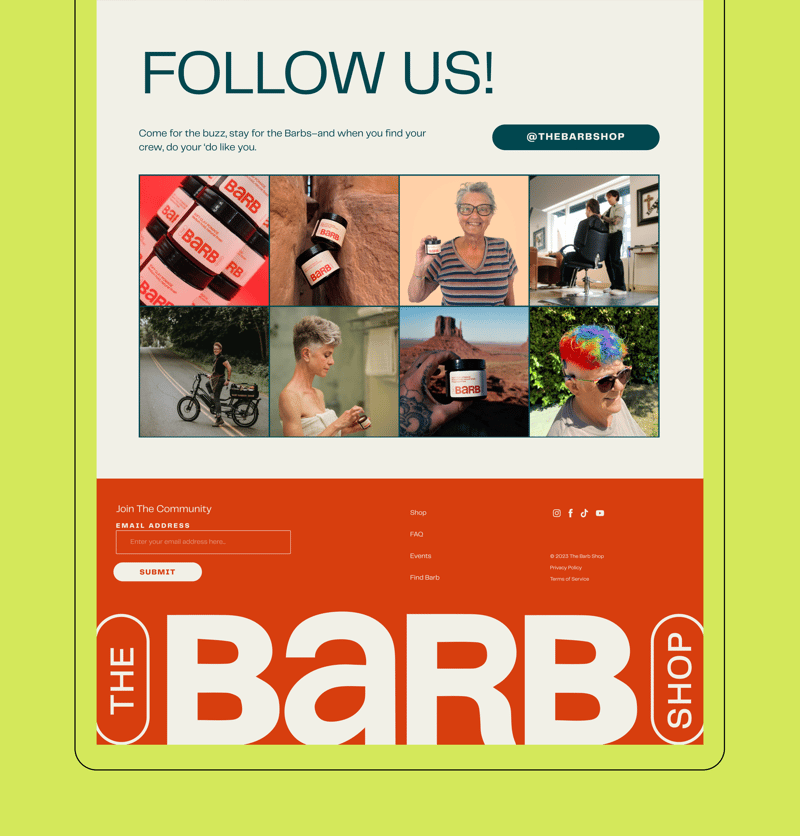 The Barb Shop Website previews